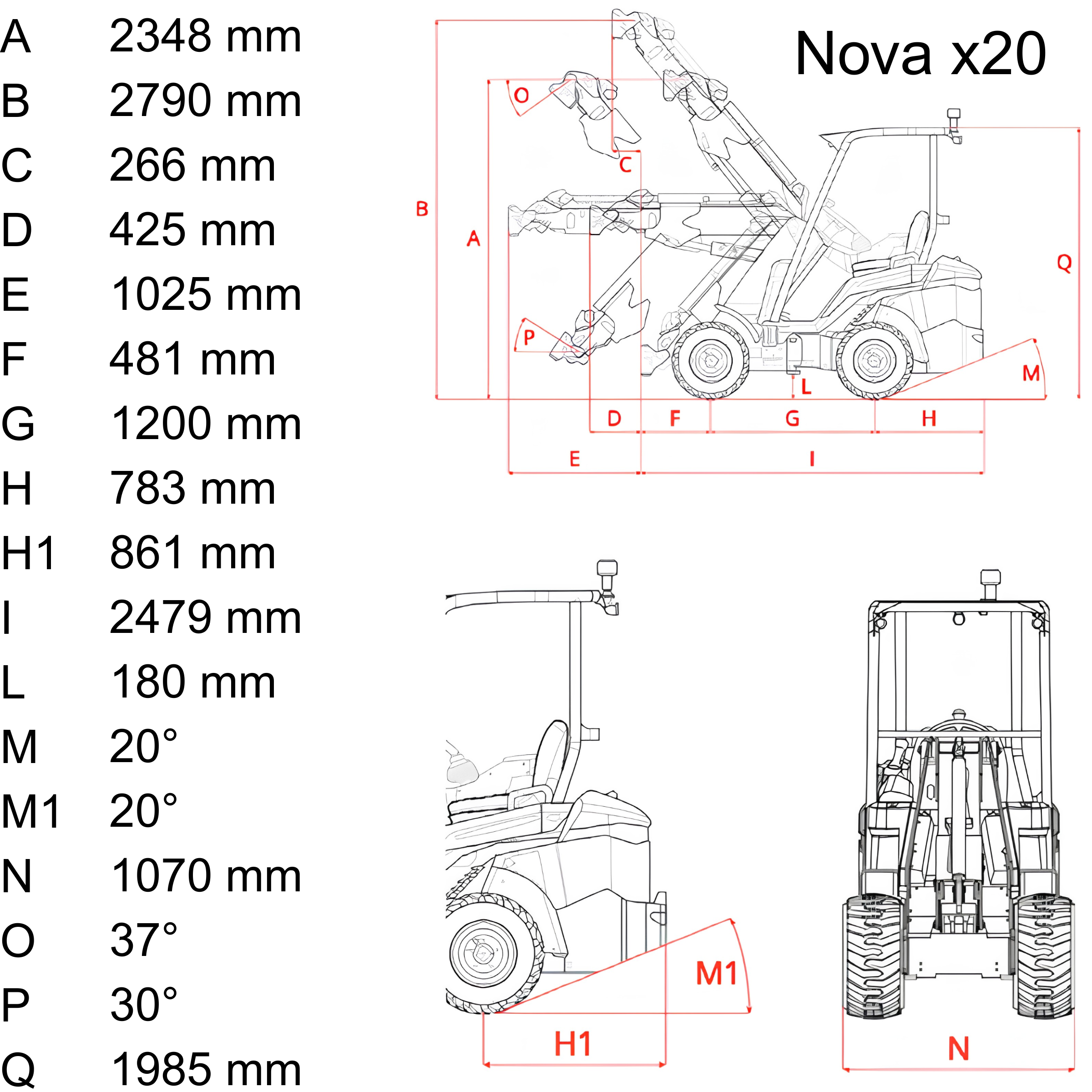 Ładowarka przegubowa teleskopowa Neomach Nova x20 - obrazek 5